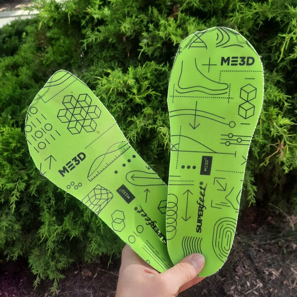 Superfeet ME3D Size C Women's Size (6.5-8), Men's Size (5.5-7) Orthotic Insoles